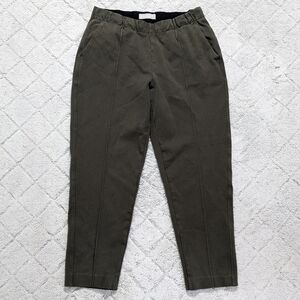 Everlane The Dream Pant Women's Medium Green Balsam Tapered Leg Elastic Waist